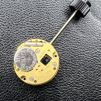 Swiss ETA E01.001 quartz watch movement with 2 hands, precision timekeeping by ETA brand.