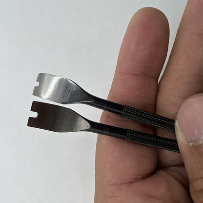 Bergeon 30012 9mm wide watch hand levers for precise watch repair and hand removal.