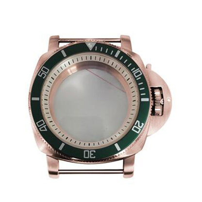 42mm Rose Gold PVD Stainless Steel Watch Case for NH35/36 White Inner Shadow