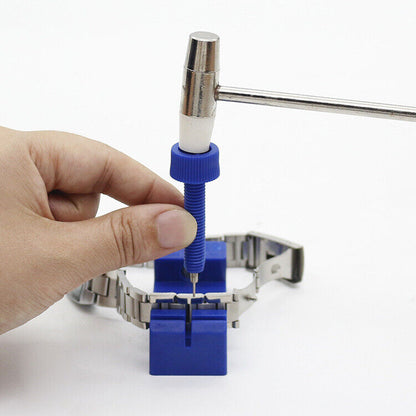 Durable Watch Band Link Remover Repair Tool Kit Set Hammer Watch Strap Holder
