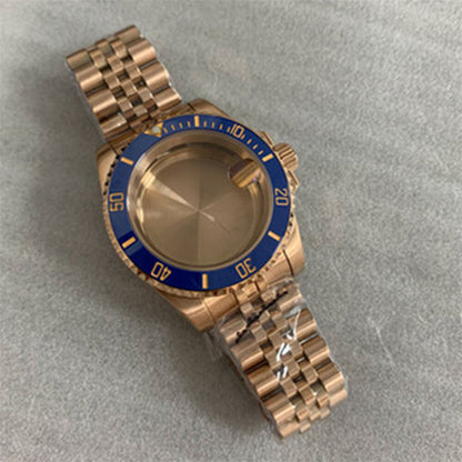 40MM Watch Case with Strap for NH35/NH36 Sapphire Glass Case Watchband Parts