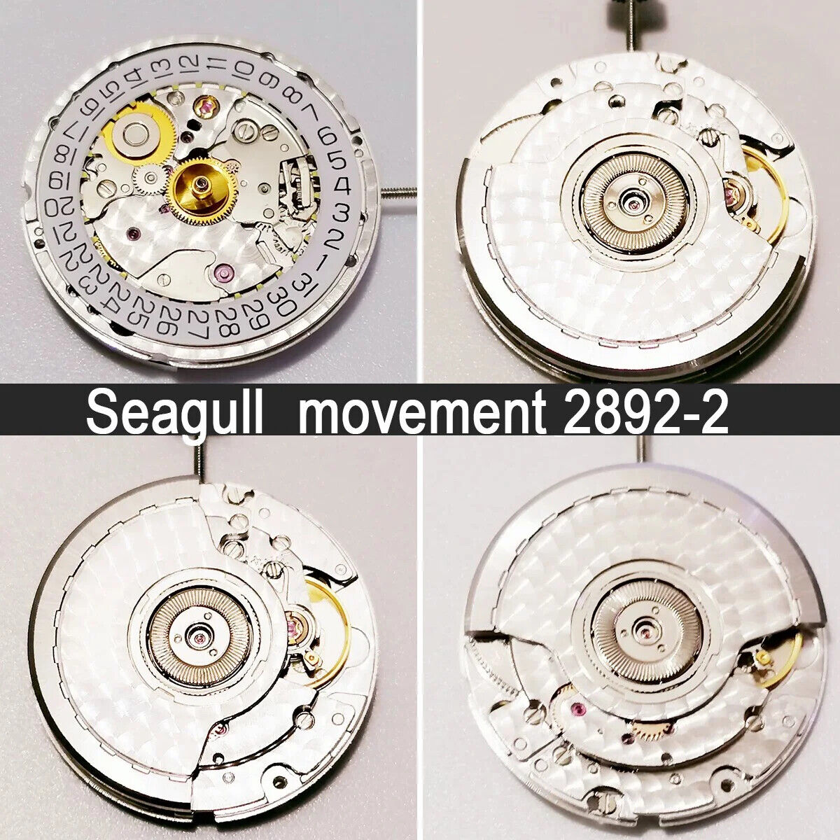 Tianjin Seagull 2892-2 watch movement with single calendar date at 3 o'clock, precision watch part.