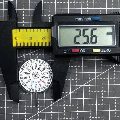 Seiko Quarzwerk 6N53A Uhrwerk mit Tag-Datum-Anzeige und 3 Zeigern aus Japan, pr�zise Uhrwerkkomponente.