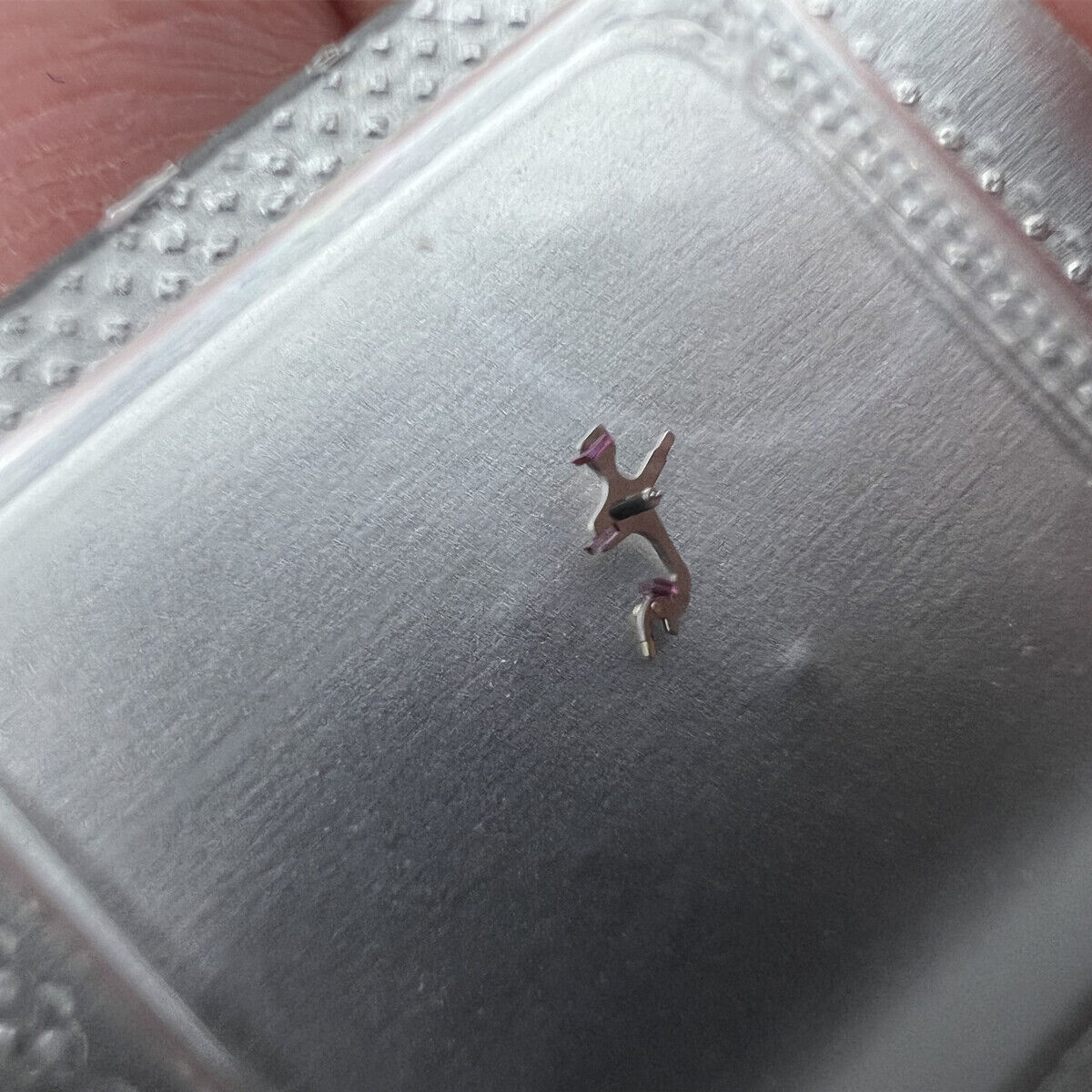 Swiss Made Pallet Fork for Omega 9900A 2500D movement, precision watch repair part.