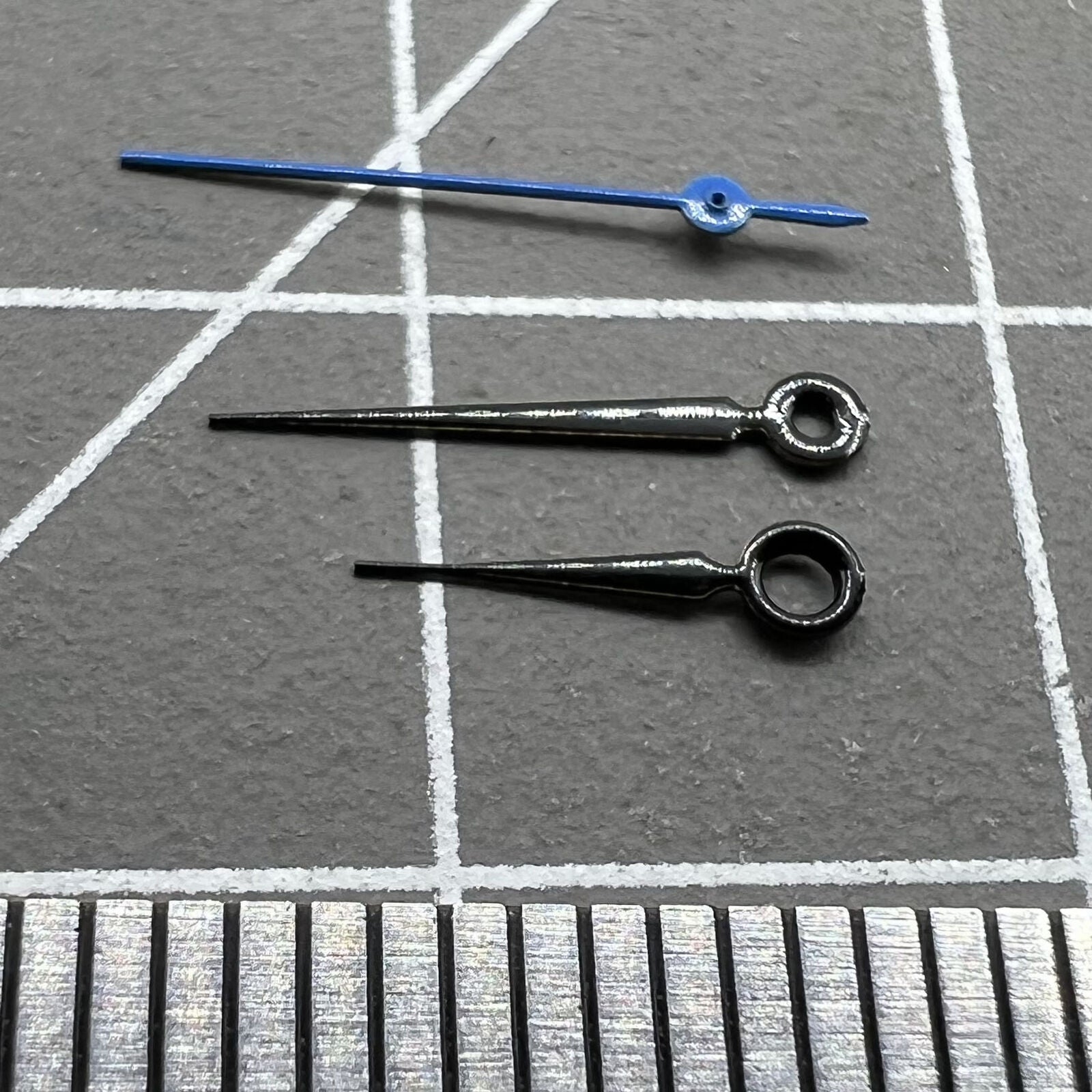 Blue second hand watch hands set, compatible with Miyota 2035, 2115, 2105, 2305 movements.