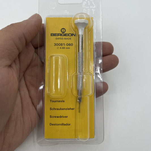 Bergeon 30081-060 ergonomic �0.60 mm screwdriver for precise watch repair tasks