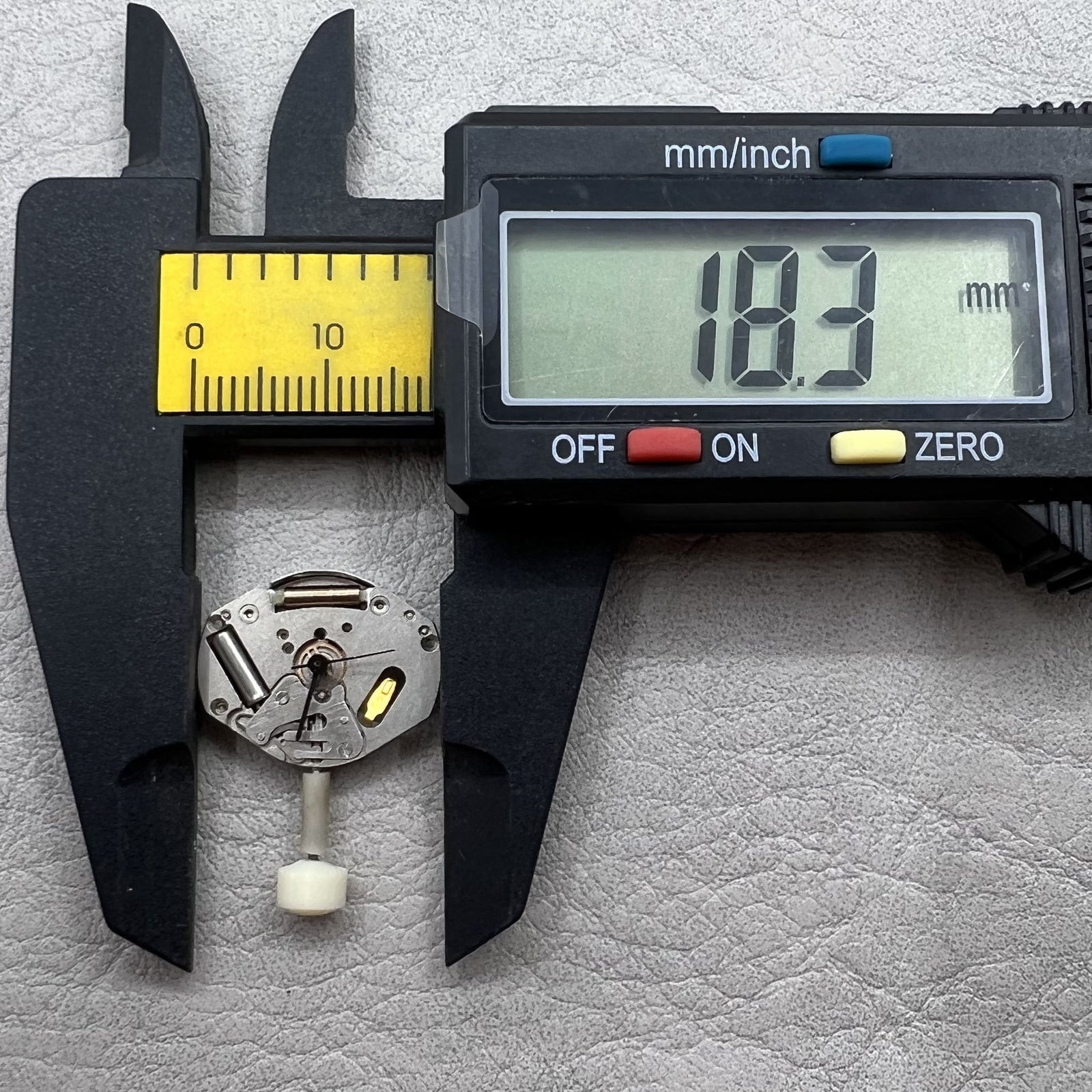 Poljot Z1656H quartz watch movement with three hands, vintage Russian watch accessory.