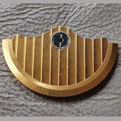 Golden rotor oscillating weight for China-made ST10 watch movement, enhancing automatic winding efficiency.