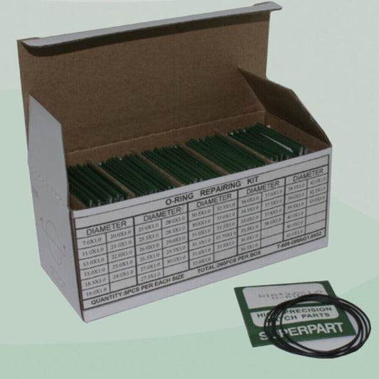 Kit de joints toriques étanches pour fond de montre, épaisseur 1,0 mm, 52 tailles, 260 pièces 