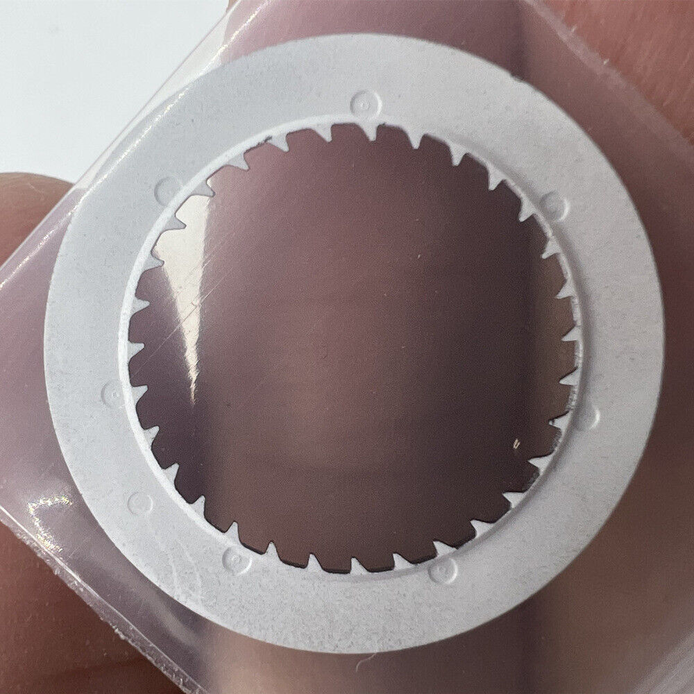 Golden date wheel with black background for NH35 NH36 watch movement, enhancing dial visibility.