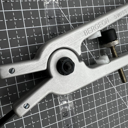 Swiss Bergeon 6618 spring bar plier for precise watch strap adjustments and repairs.