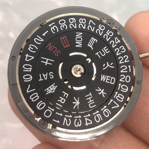 SEIKO Mechanical Watch Movement NH36 Black Datewheel 3/3.8 O'Clock Crown