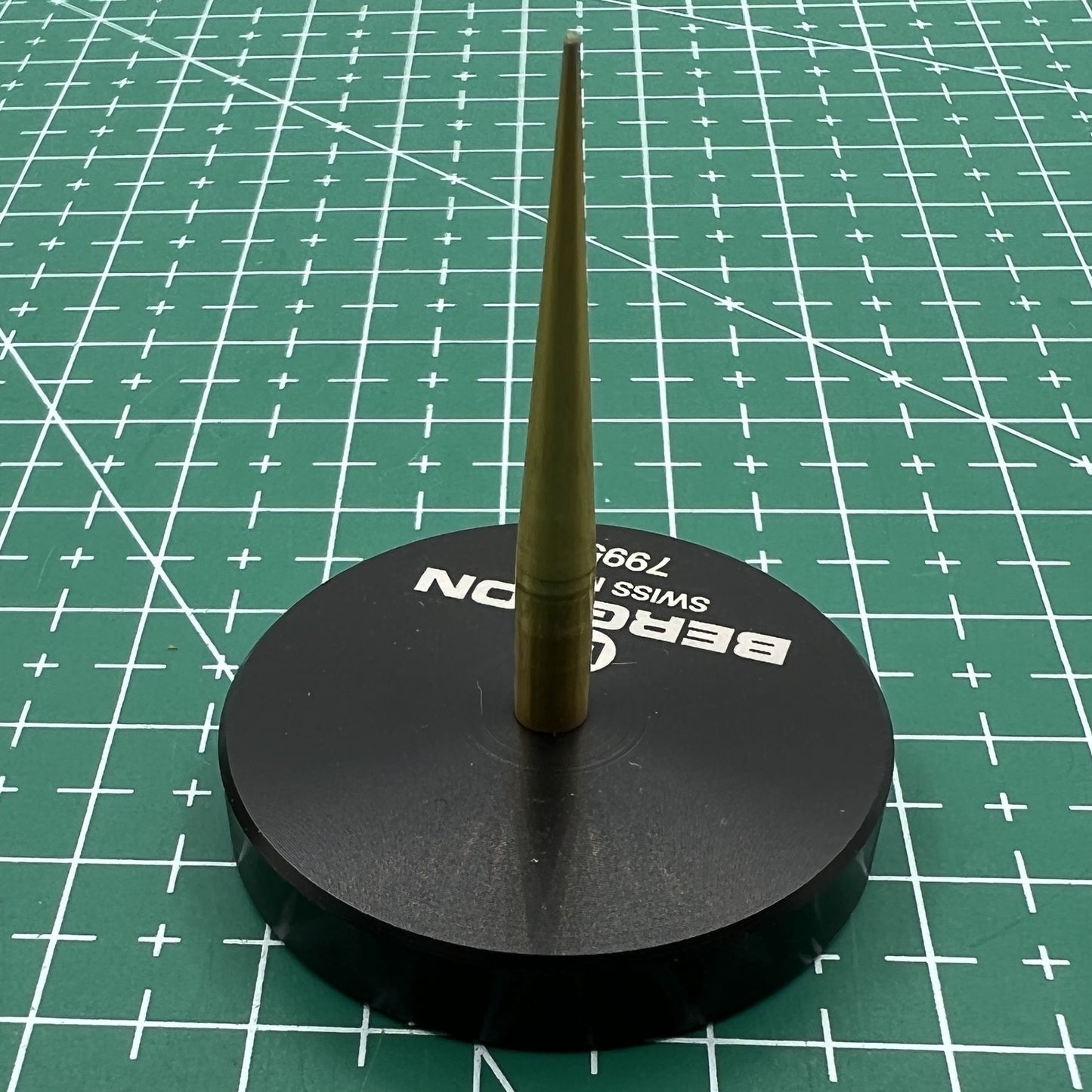 Swiss Bergeon 7995 balance cock holding support tool for precise watch repair and assembly