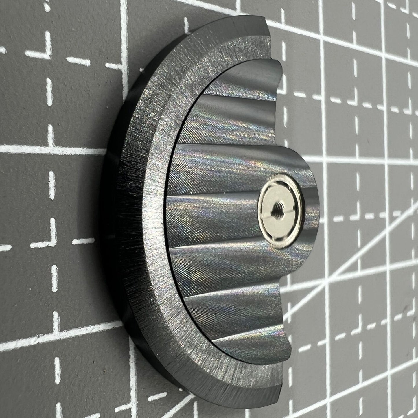 Black Line Wave carved rotor for Miyota NH35/NH36, boosting watch movement performance.