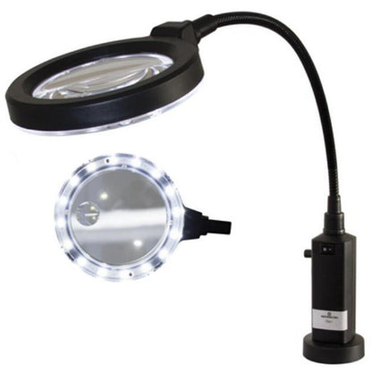 Bergeon 7841 LED light and magnifier on magnetic stand for precise watch accessory repairs