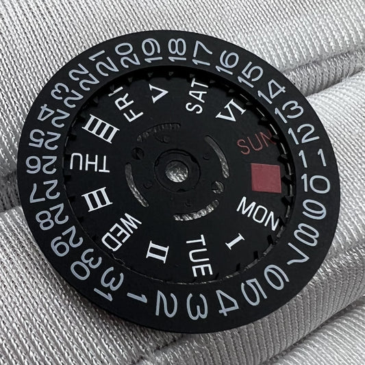 Roman and English font black date disk wheel for NH36 movement at 3.8 position