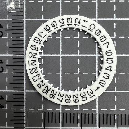White Background Blue Luminous Numerals Disk Date Wheel for Miyota NH35 NH36