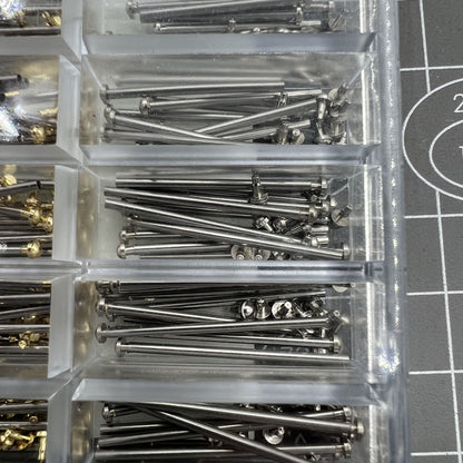200PCS watch strap screws and link pins kit, assorted sizes 10-28mm for precise band repairs