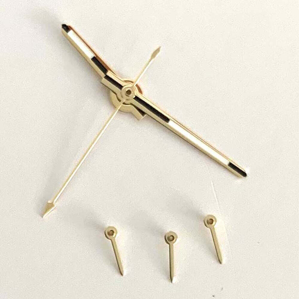 Vintage Uhrenzeiger 13.5mm gr�n leuchtend mit goldrand, 6 Zeiger f�r VK63 Uhrwerk von Uhrenmarke.