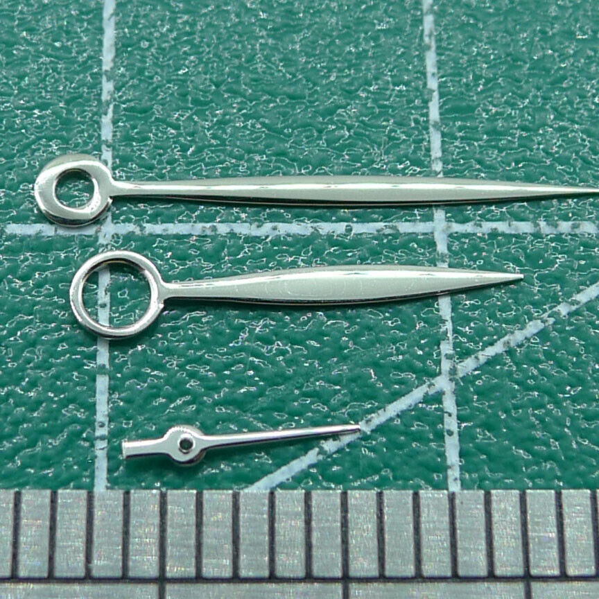 Silver watch hands set compatible with Seagull ST3600/ST3621 and ETA6497/6498 movements, precision crafted.