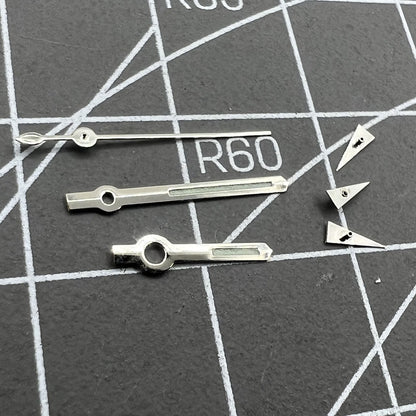 Aiguilles de montre 12,5 mm, garniture argentée, luminescentes vertes, pour Miyota OS10, OS20, OS22, OS60, OS80