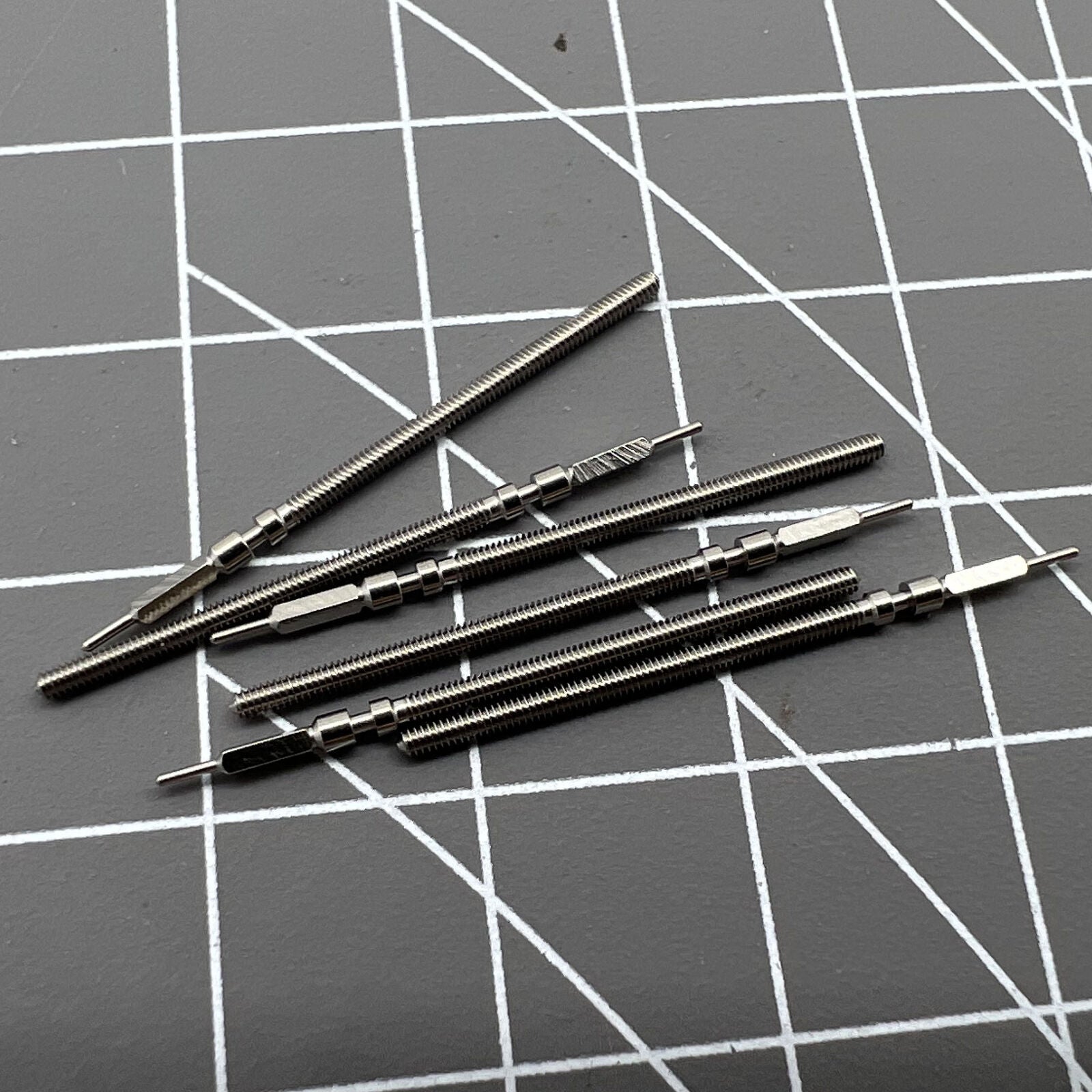 Set of 3 winding stems for ETA 6497, 6498, Seagull ST3600, ST3620 movements, ideal for watch repairs.