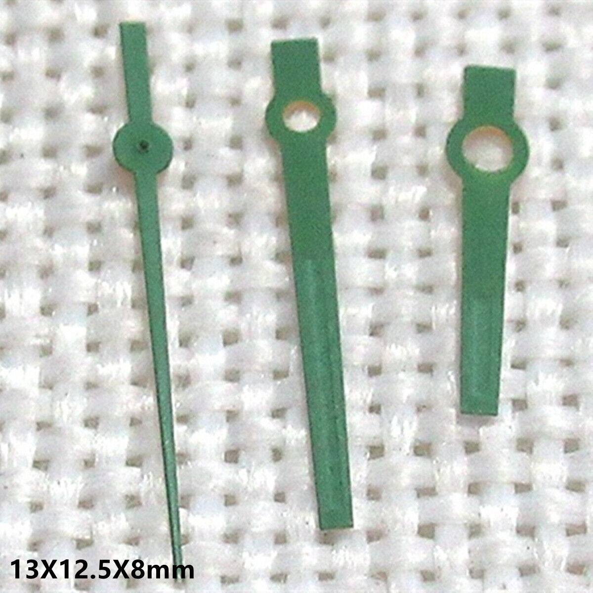 Green trim watch hands with strong green lume, compatible with 3235 mechanical movement.