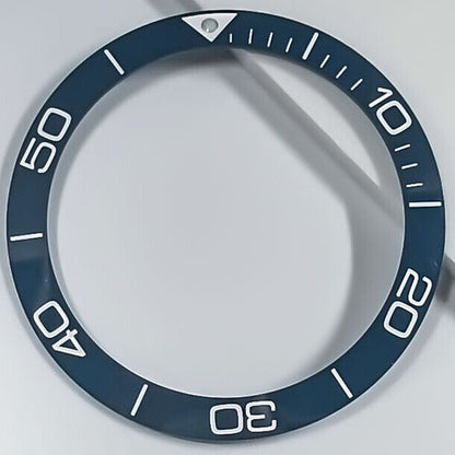Ceramic blue luminous 38.5mm bezel ring by Conquest, adding style and durability to your watch.