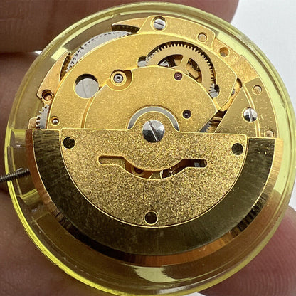 DG2813 automatic mechanical watch movement with golden finish, day and date display for watch accessories.