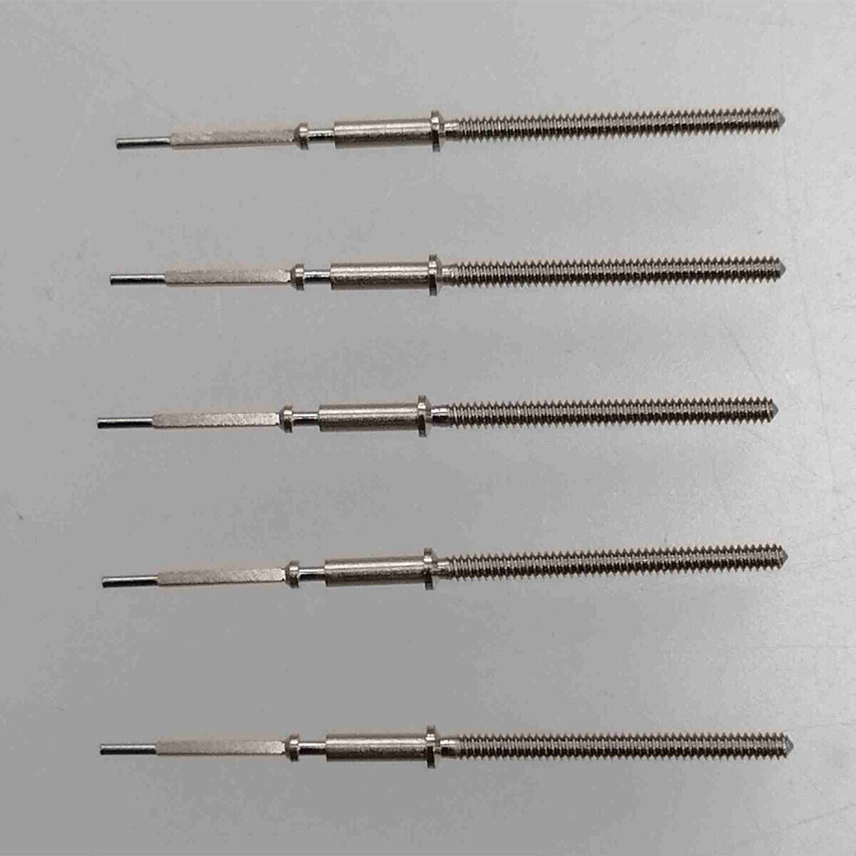 Watch winding stems for Swiss Made Ronda Z50 Z60 movement, precision fit for smooth time adjustments.