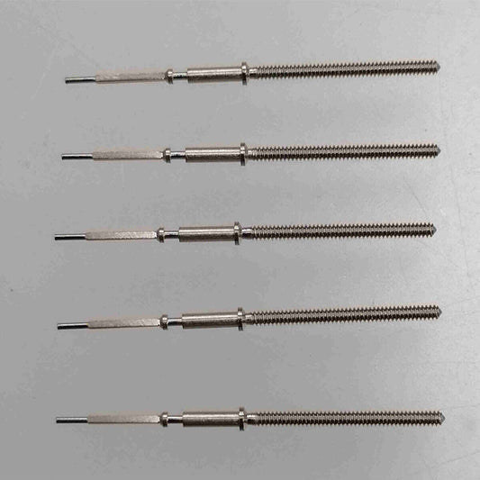Watch winding stems for Swiss Made Ronda Z50 Z60 movement, precision fit for smooth time adjustments.