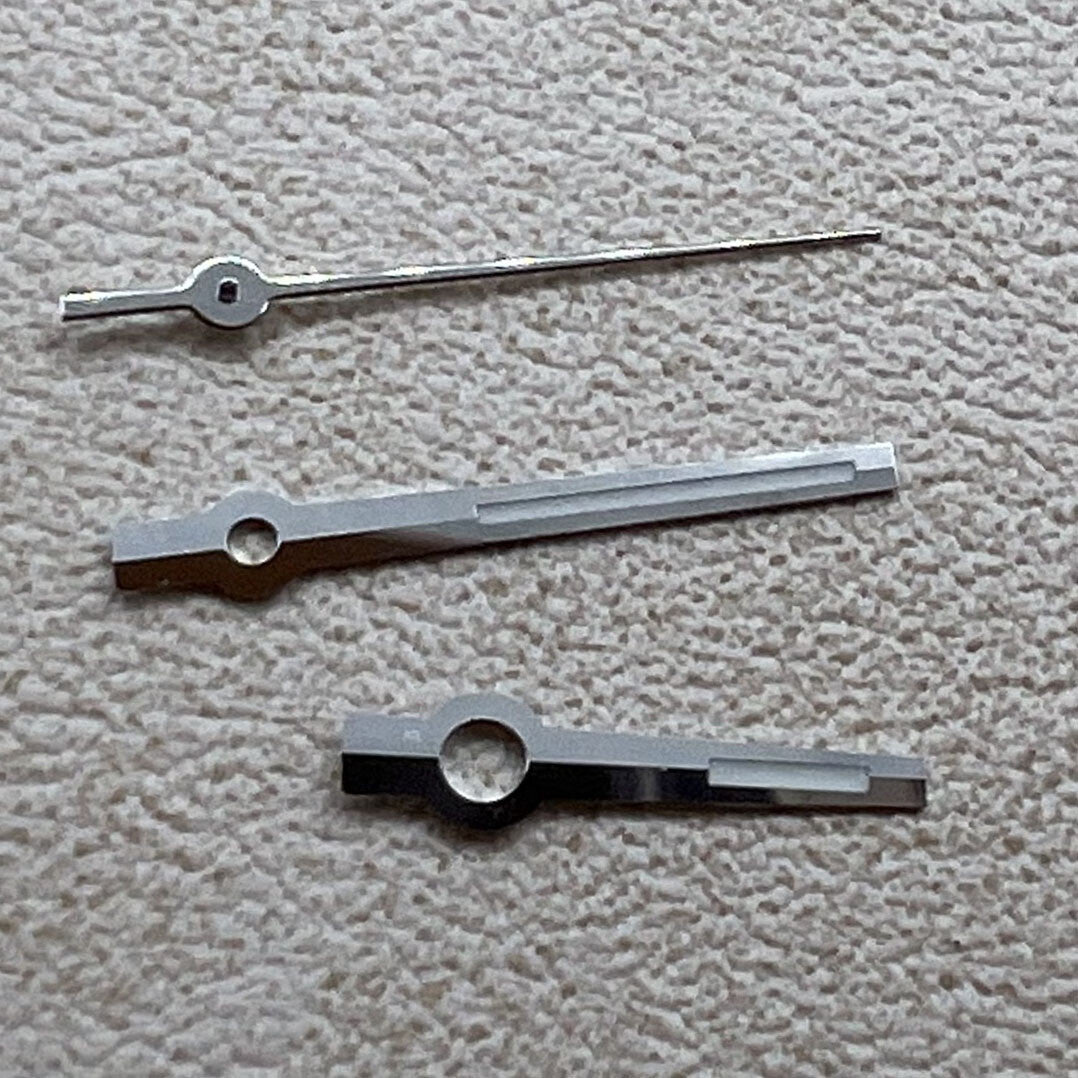 2 Sets/Pack Modified Dayjust Silver Trim Green Lume Hands for Miyota 8285