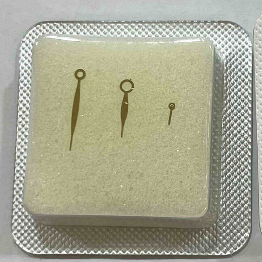 Golden watch hands for ETA2892 and ETA2895 movements, L2.642 model, premium accessory.