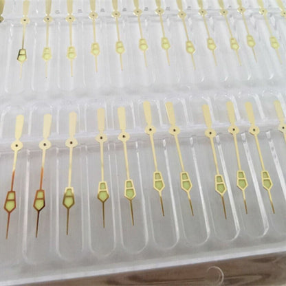 C3 green luminous watch hands set for SKX/SBBN NH35A/NH36A by P1-3-A, precise fit for repair and customization.