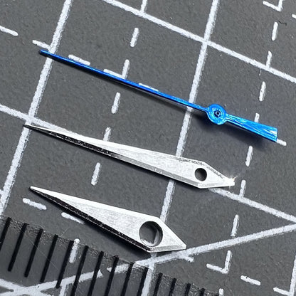 Silber blaue geb�rstete 12.5mm Uhrzeiger ohne Leuchtkraft f�r Seiko NH35/36 Uhrzubeh�r