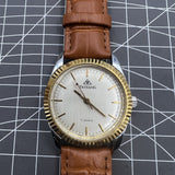 38mm TAIHANG Manual Mechanical Watch Golden Nail Silver Dial Round Case 17 Jews