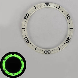 40.3/32.8mm White C3/BGW9 All Green Luminous Diving Flat Watch Bezel Insert