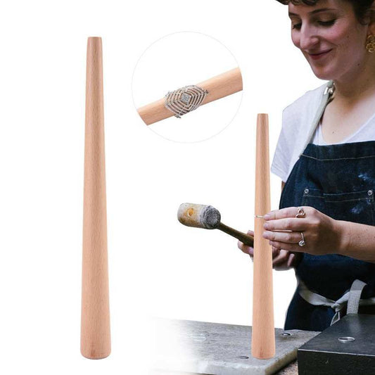 Wood Tapered Mandrel Ring Stick Tool for Finger Ring Jewelry Rings Making Sizes