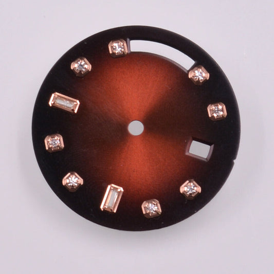 Rose Gold 28.5mm Nail Red Dial for Seagull ST1644 Watch Movement, Stylish Accessory