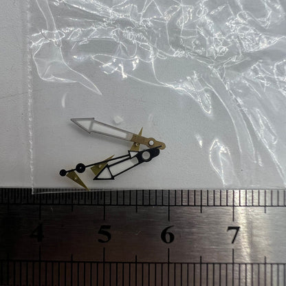 Yellow small second hand with black trim for Miyota OS10 OS20 OS60 OS80 watches, precise watch accessory detail