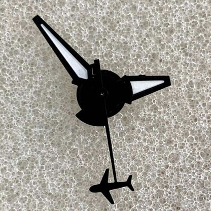 Green lume plane small second black trim watch hands compatible with NH35, NH36, 4R, and 7S movements.
