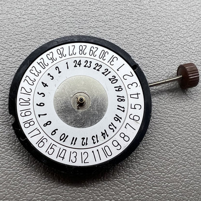 Ronda 515.D Swiss quartz movement with date and day display for precise timekeeping.