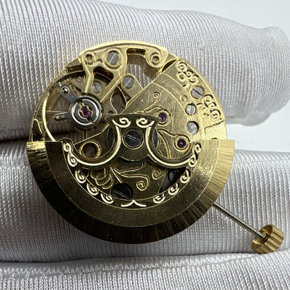26,5mm Durchmesser 7120 Automatische Mechanische Uhr Bewegung Geschnitzt Hohl Goldene
