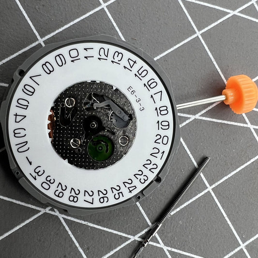 Miyota 1M12 quartz movement with 3 hands and date at 3 o'clock, Japan made accuracy.