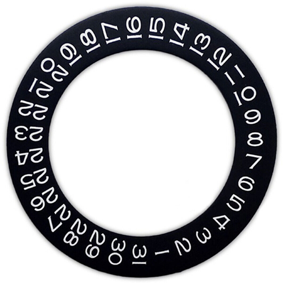 Date wheel overlay for ETA2824 2836 movement, white font on black background, watch accessory.