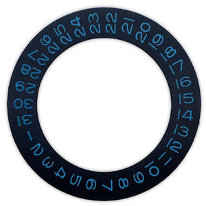 Black Background Blue Font Date Wheel Overlay for ETA2824 2836 8200 Movement