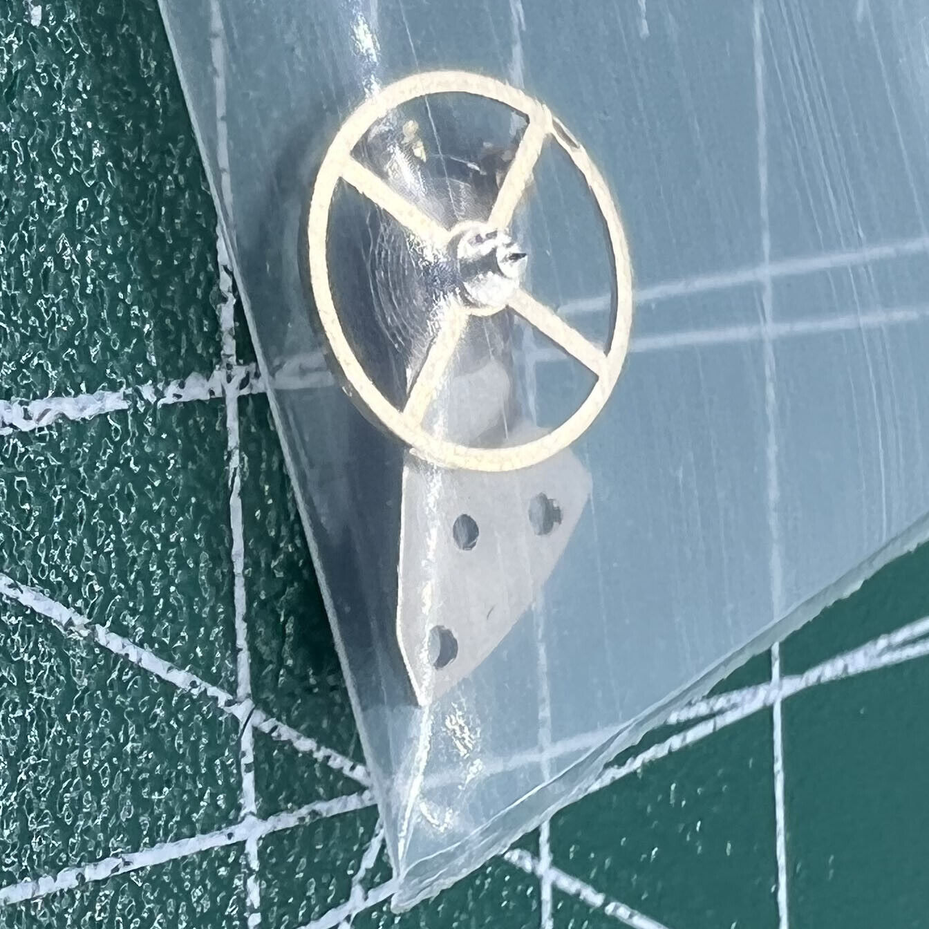 Complete balance wheel with splint for Mingzhu 2813 8205 movement, precise watch repair component.