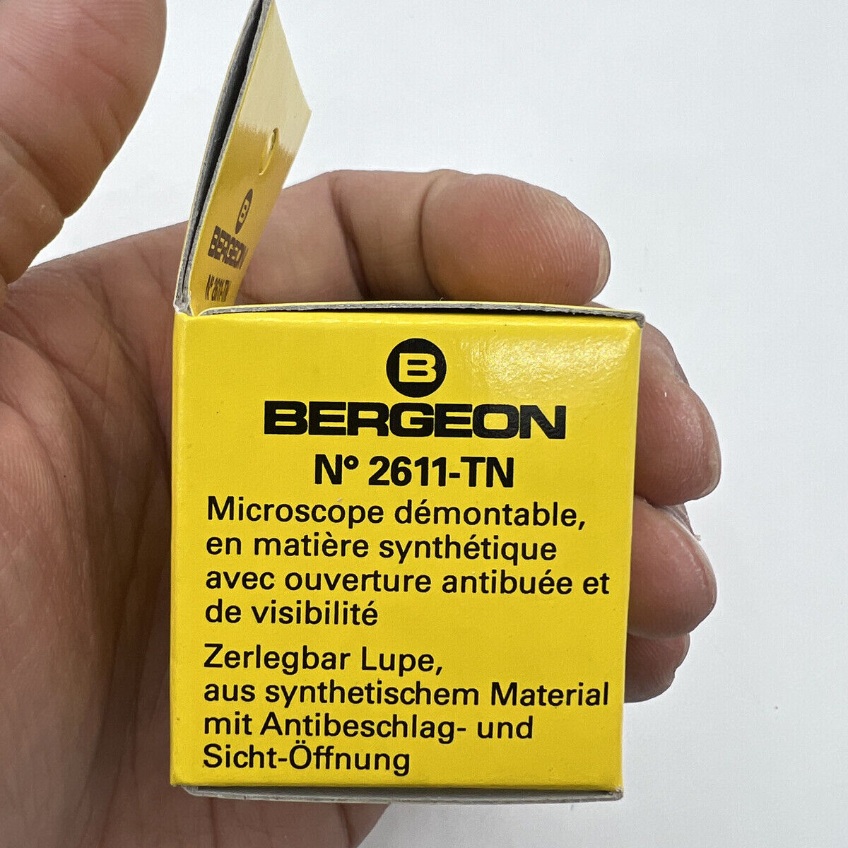 Bergeon 2611-TN-1.5 loupe with 6.7x magnification for detailed watch accessory inspections