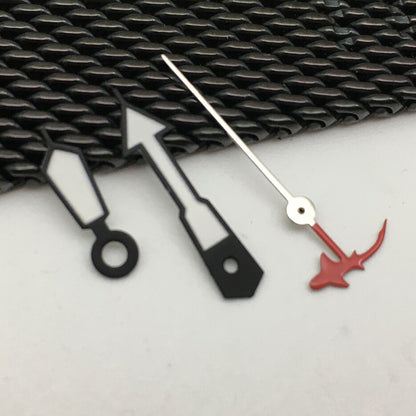 Precision A72 silver watch hands set for NH35A/NH36A movements, perfect for custom watch repairs and upgrades.