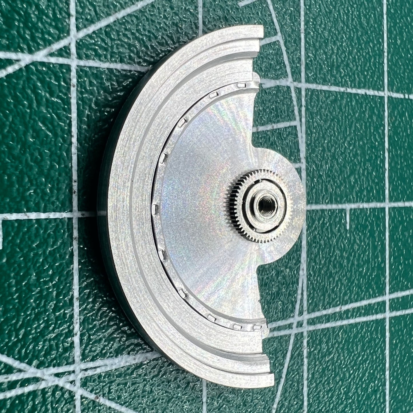 Masse oscillante à rotor sculpté en argent pour mouvement Miyota NH35 NH36